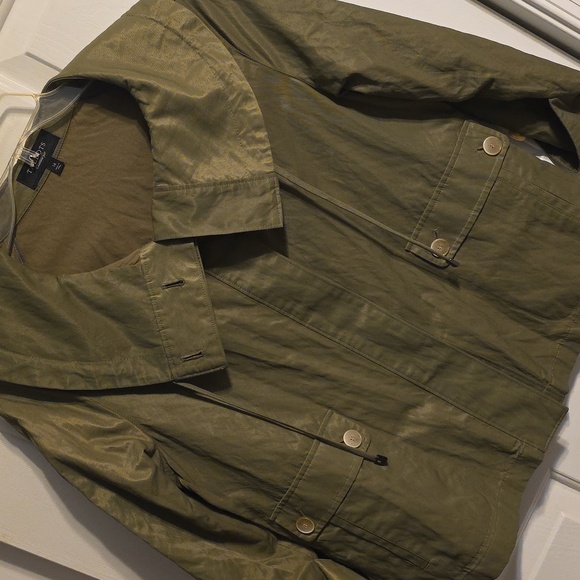 Talbots Olive Green Jacket With A Gold Undertone. - Picture 1 of 10